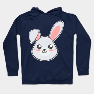 Cute Easter Bunny Face Graphic Hoodie